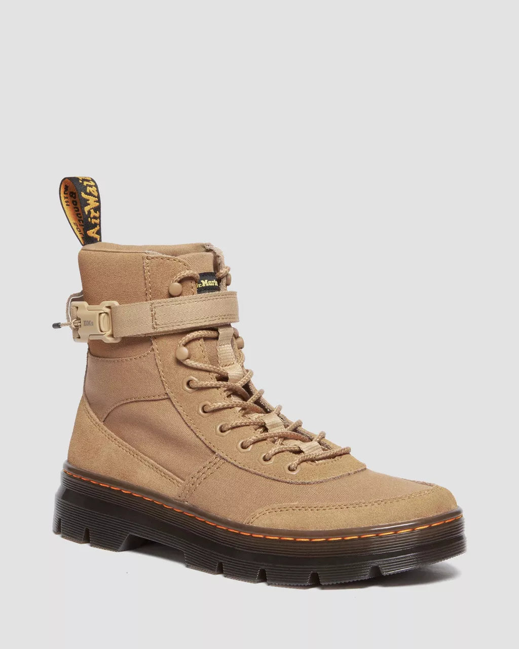 DR MARTENS Combs Tech Canvas &amp; Suede Utility Boots