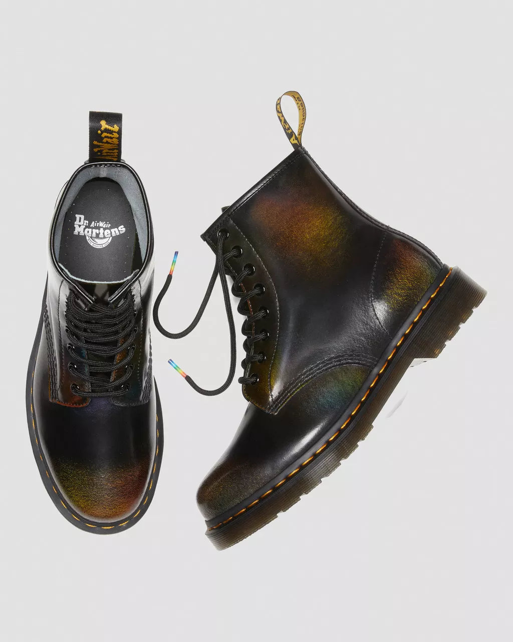 DR MARTENS 1460 For Pride Rub Off Leather Lace Up Boots