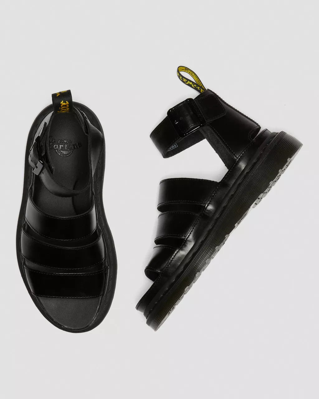 DR MARTENS CLARISSA II LEATHER STRAP SANDALS