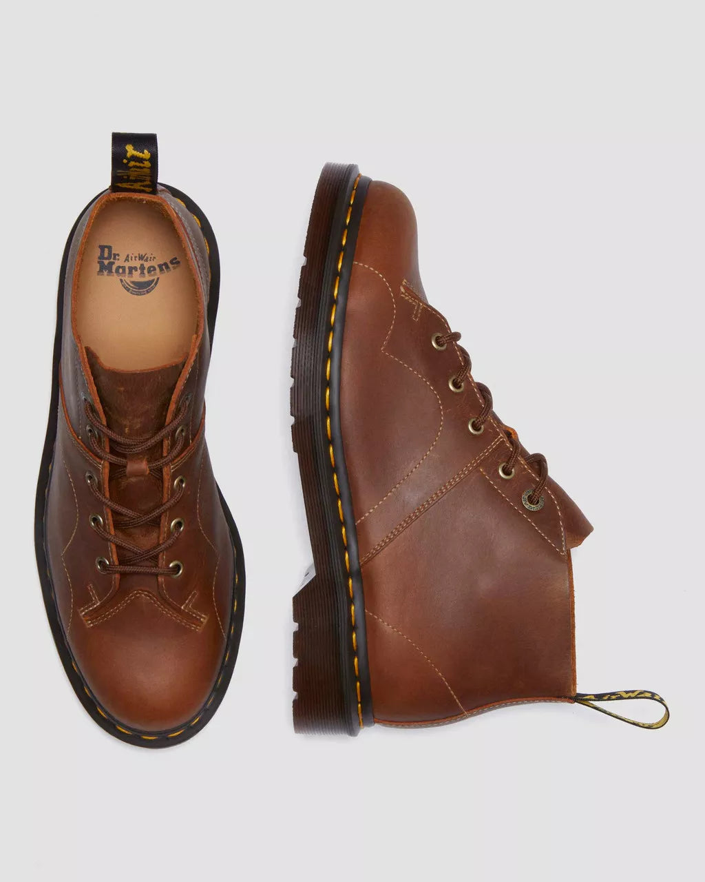 DR MARTENS Church Burnished Waxy Leather Boots