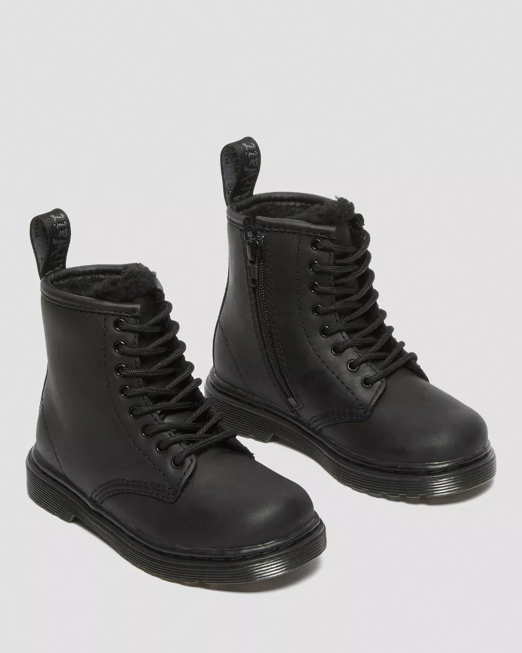 DR MARTENS Toddler 1460 Serena Faux Fur Lined Leather Boots