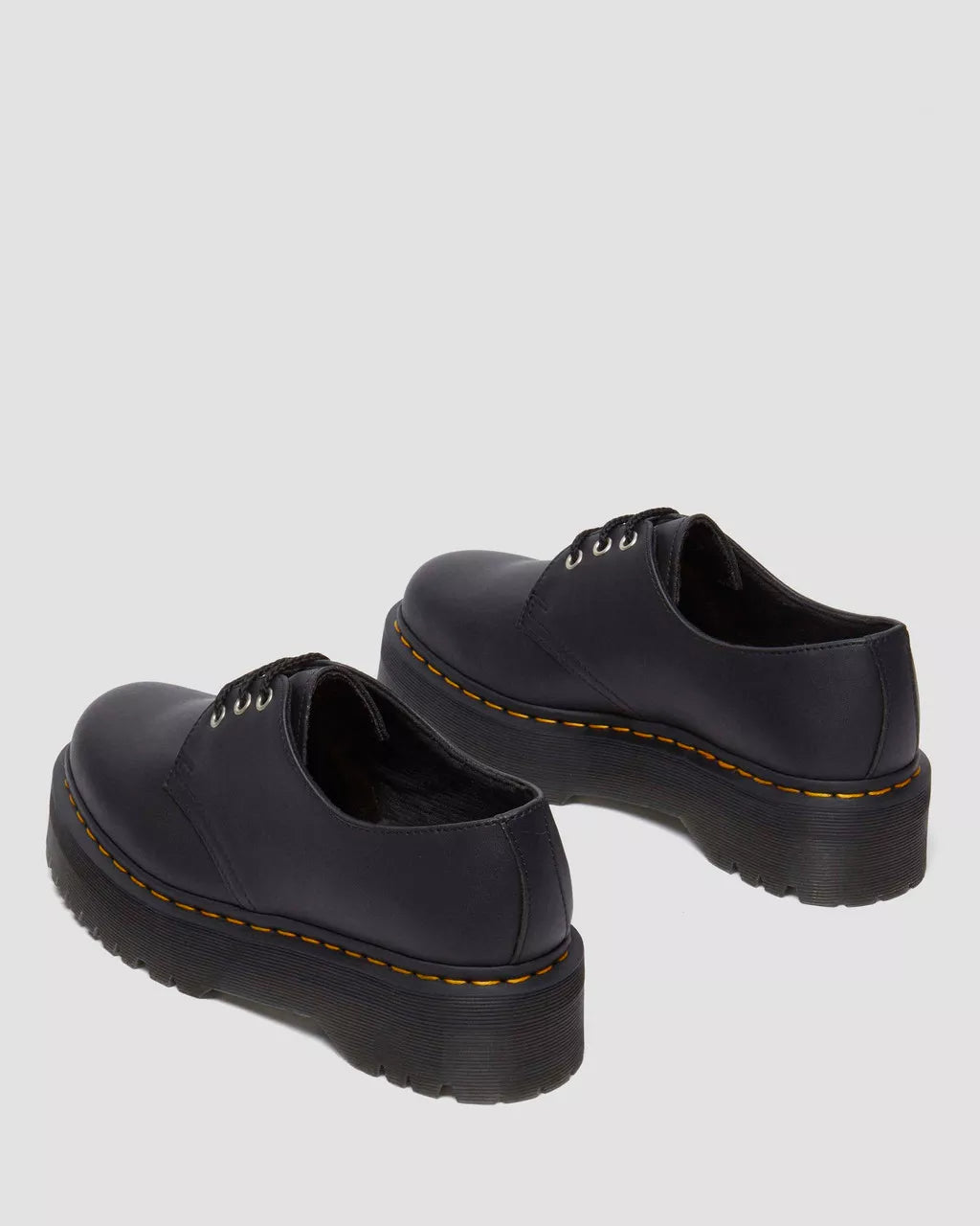 DR MARTENS 1461 Quad Reclaimed Leather Plaform Shoes