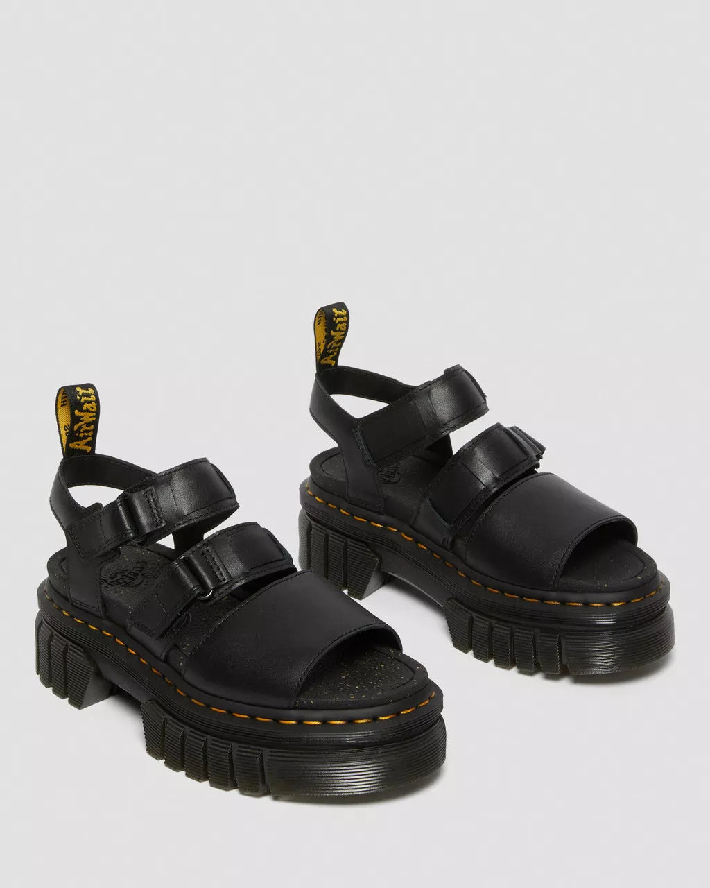 DR MARTENS Ricki Nappa Lux Leather 3-Strap Platform Sandals