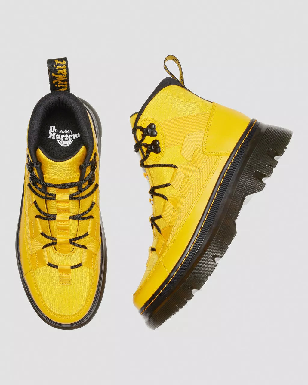 DR MARTENS Boury Nylon &amp; Leather Utility Boots