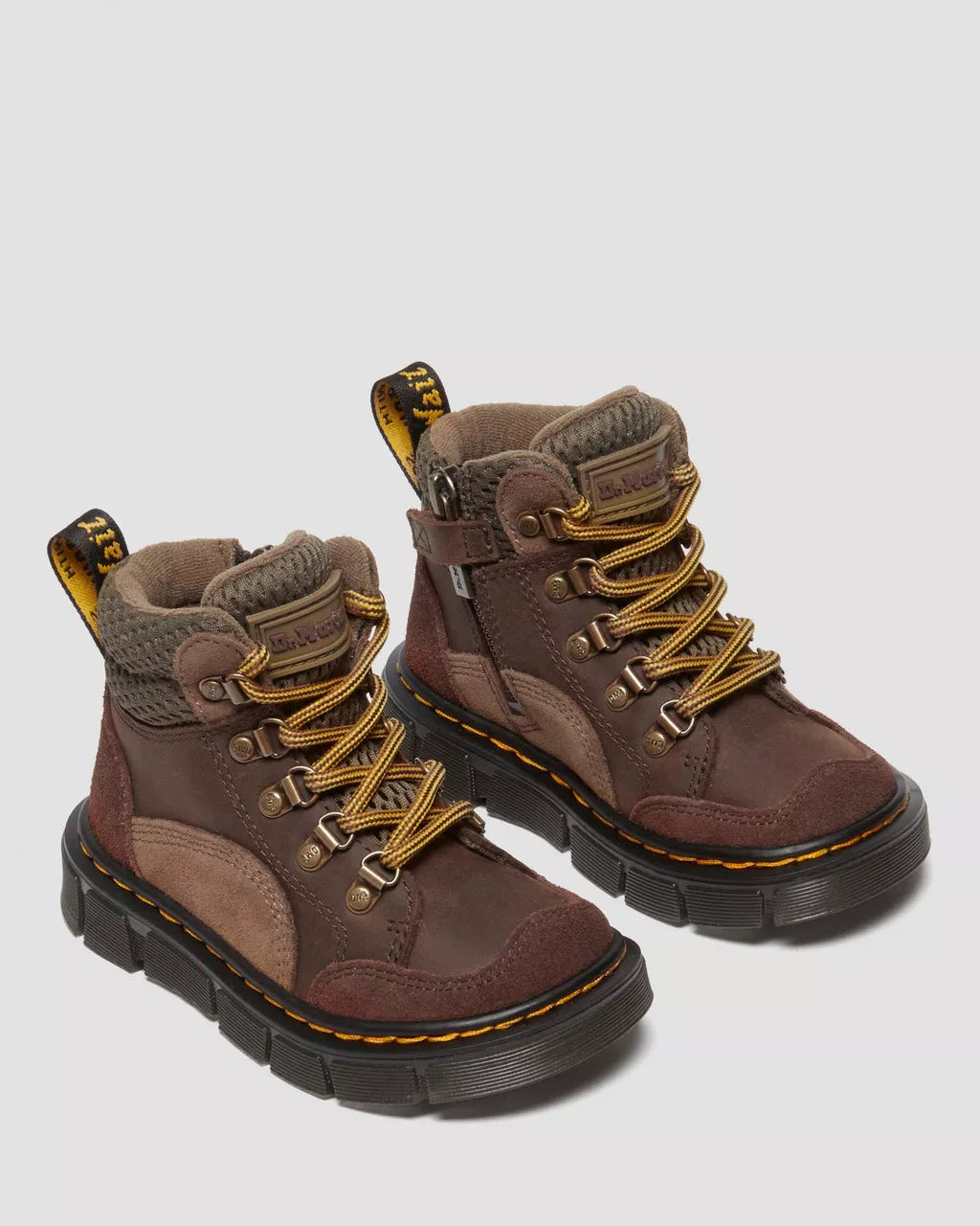 DR MARTENS Toddler Raffe Leather &amp; Suede Boots