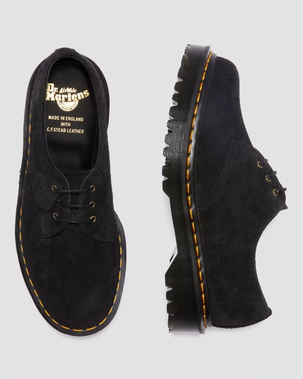 DR MARTENS 1461 Bex Made In England Tufted Suede Shoes