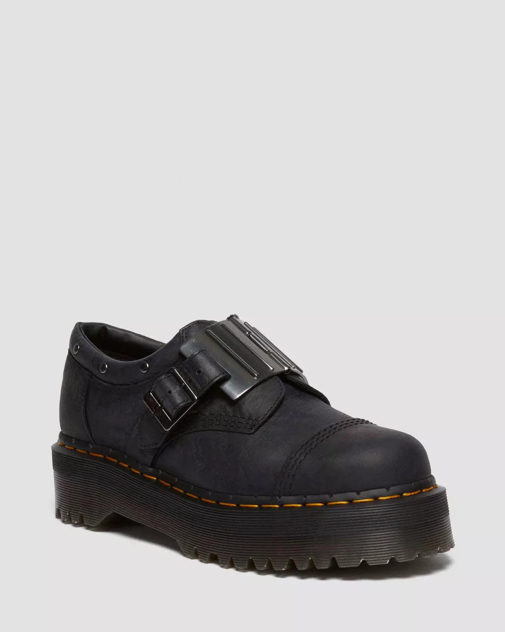 DR MARTENS 8053 Quad Hinge Buckle Leather Shoes
