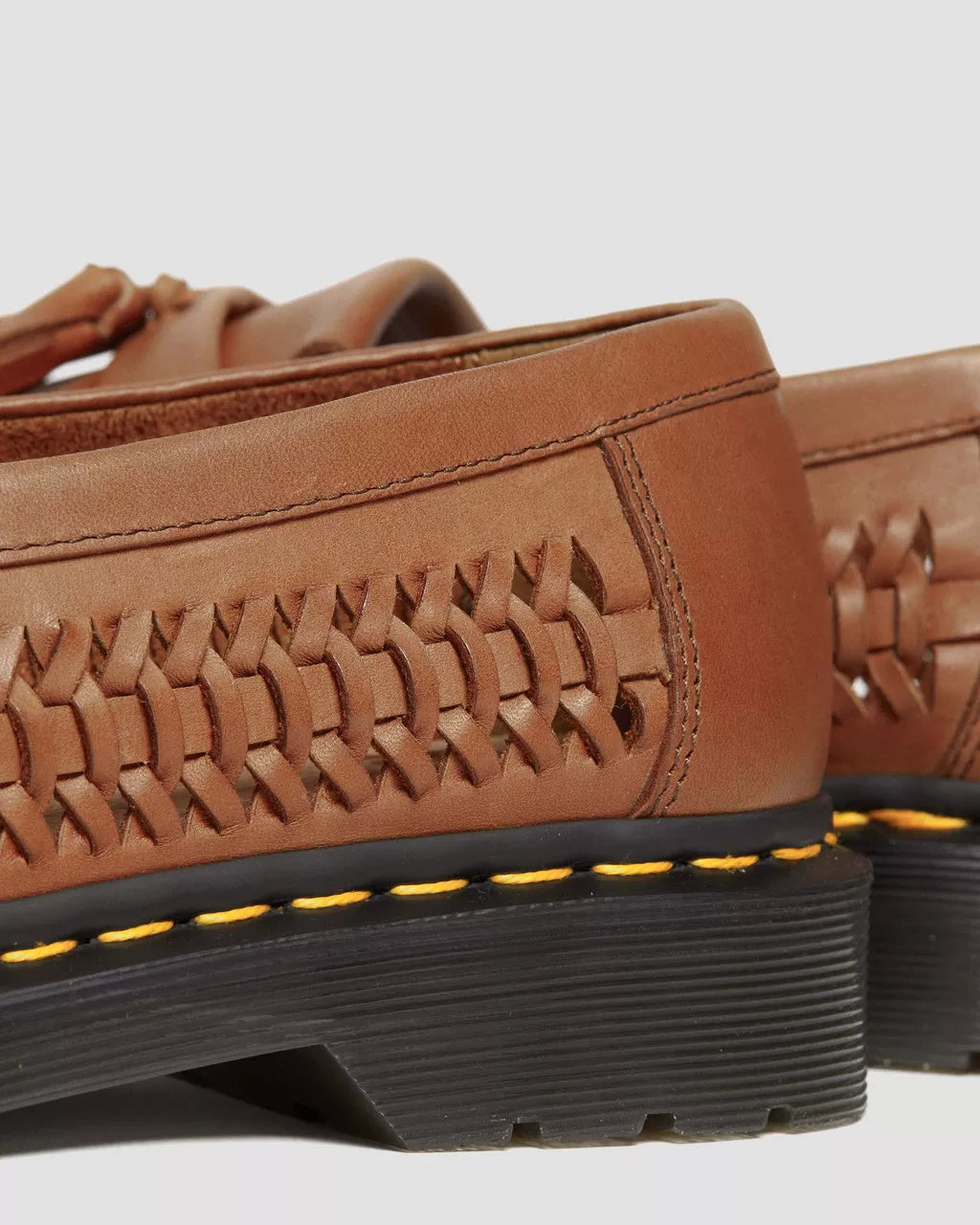 DR MARTENS Adrian Woven Leather Tassel Loafers