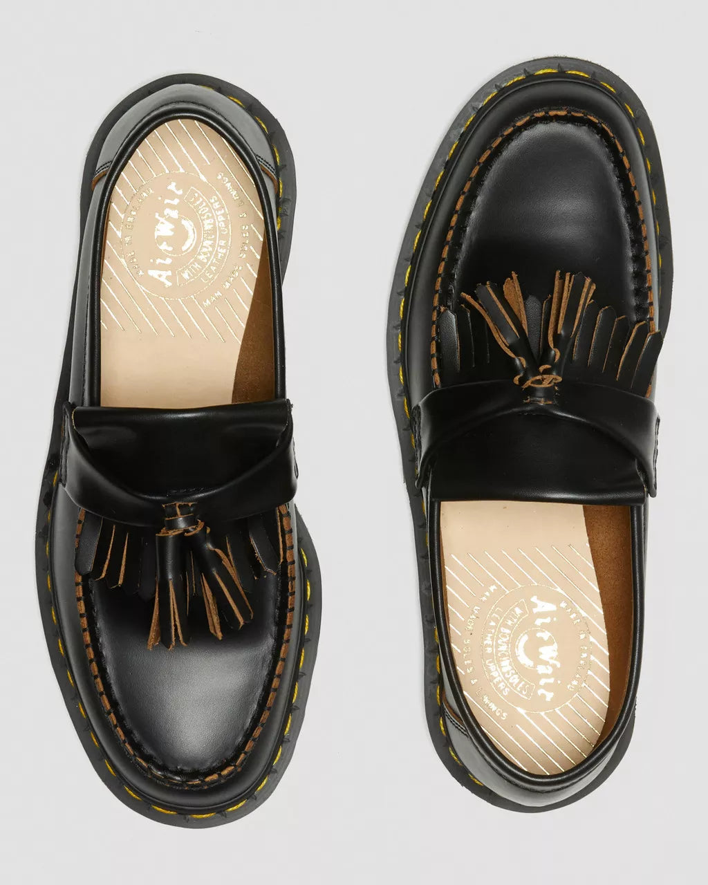 Vintage Made in England Quilon Leather Tassel Loafers