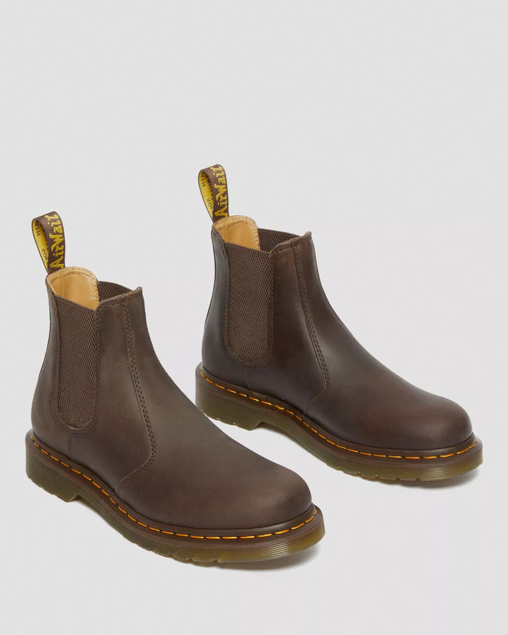2976 Yellow Stitch Crazy Horse Leather Chelsea Boots