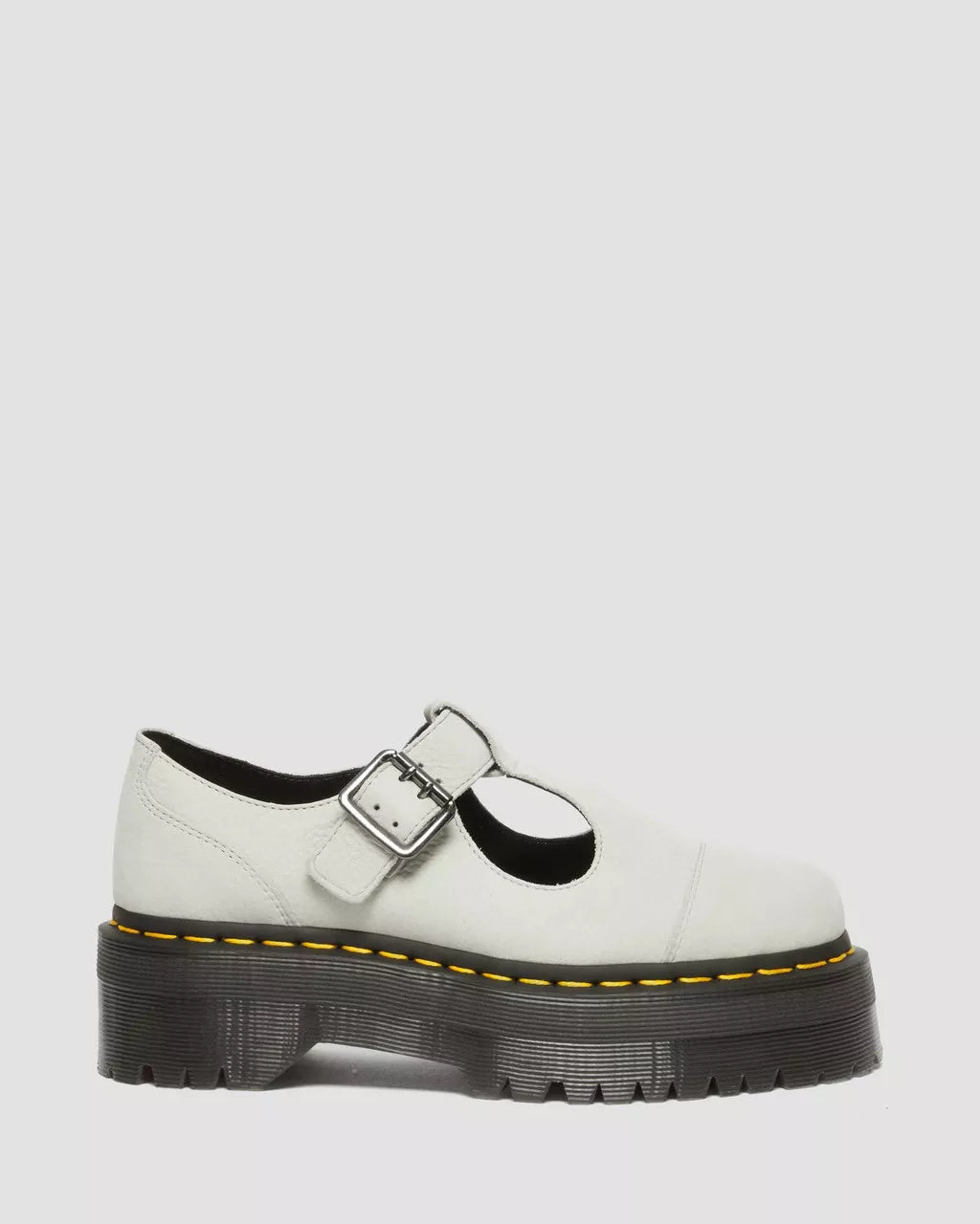 DR MARTENS Bethan Tumbled Nubuck Leather Platform Mary Jane Shoes