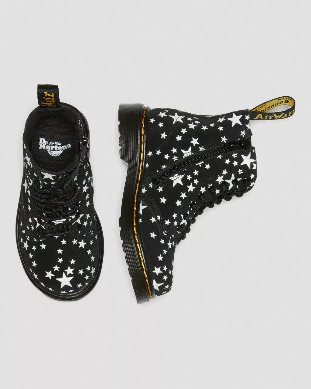 DR MARTENS Toddler 1460 Pascal Star Suede Lace Up Boots
