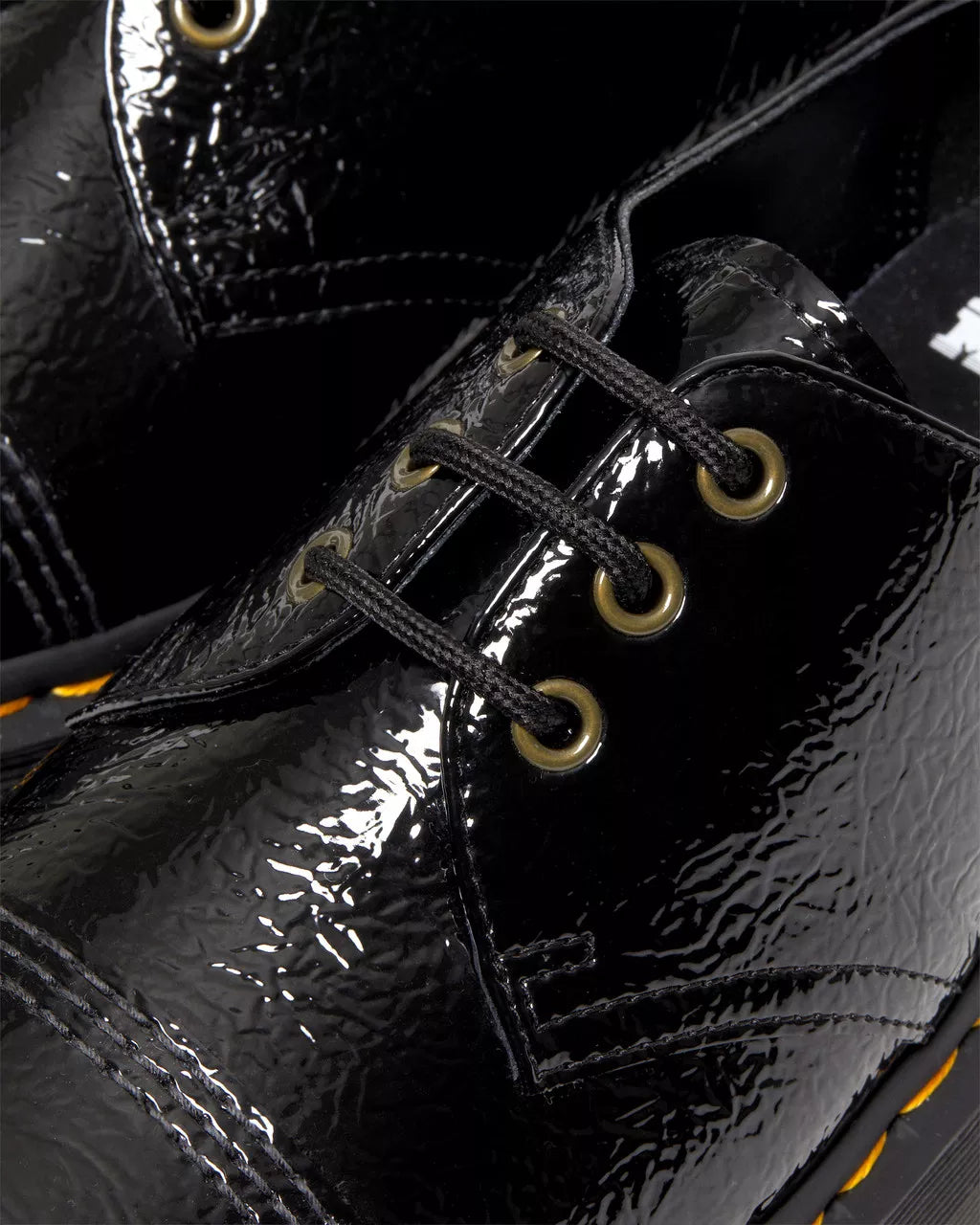 DR MARTENS 1461 Quad Patent Leather Platform Shoes