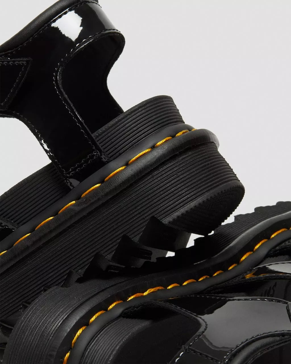 DR MARTENS Blaire Patent Leather Gladiator Sandals