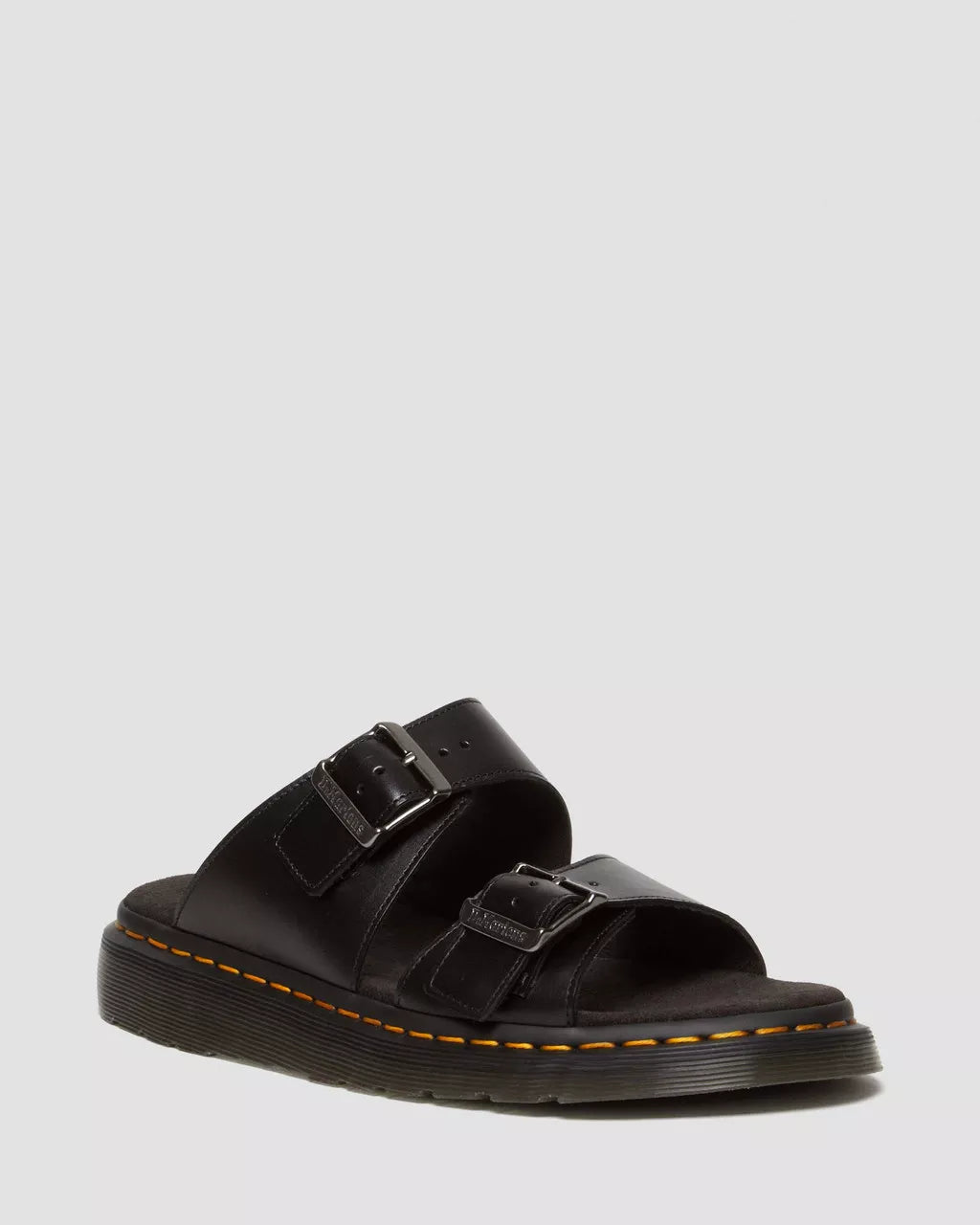 Josef Leather Buckle Slide Sandals