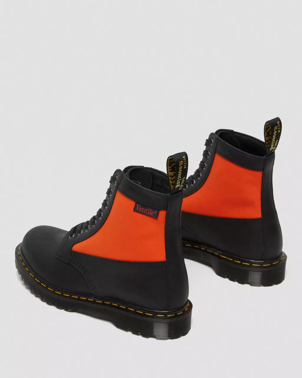 DR MARTENS 1460 Panel Leather &amp; Ventile&reg; Ankle Boots