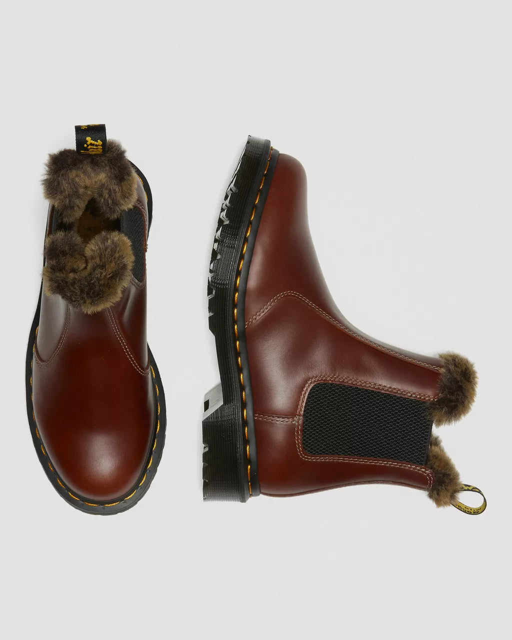2976 Leonore Abruzzo Faux Fur Lined Chelsea Boots
