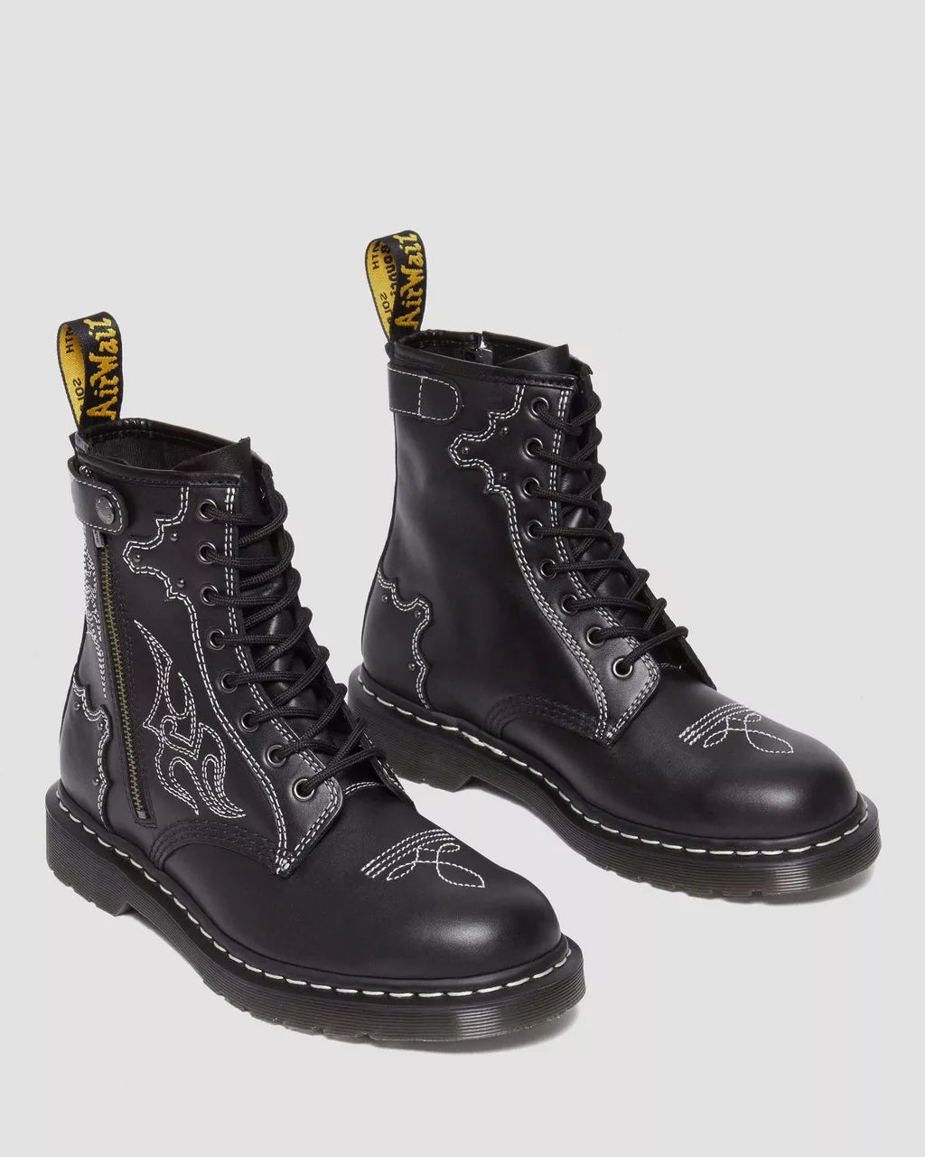 DR MARTENS 1460 Contrast Stitch Leather Lace Up Boots