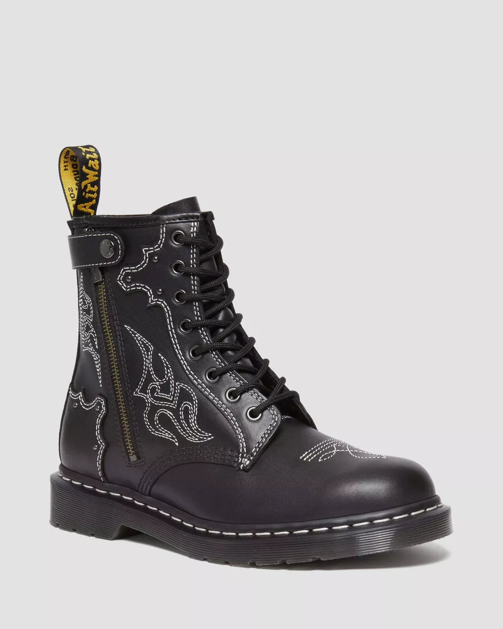 DR MARTENS 1460 Contrast Stitch Leather Lace Up Boots