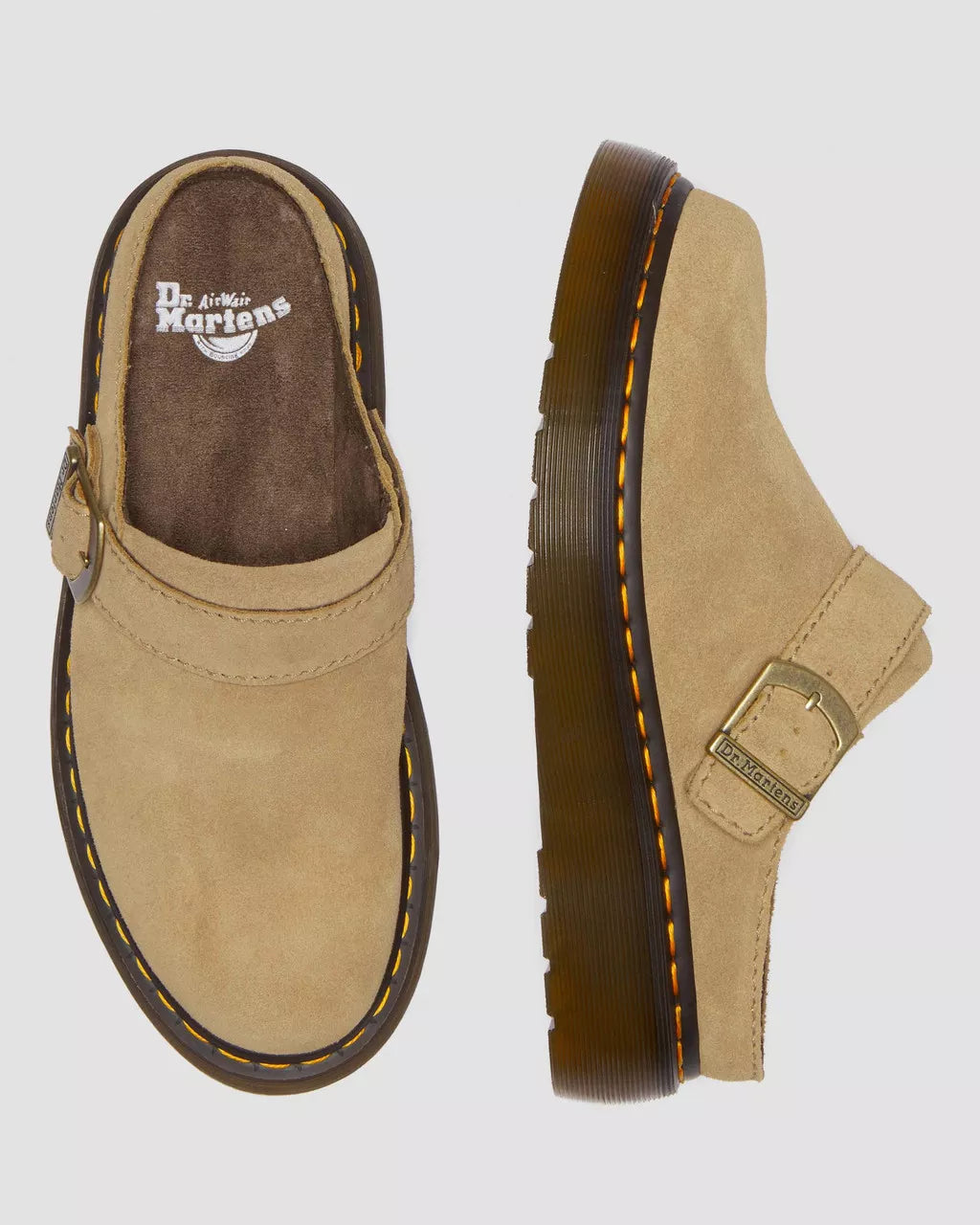 DR MARTENS Laketen Bronx Suede Platform Mules