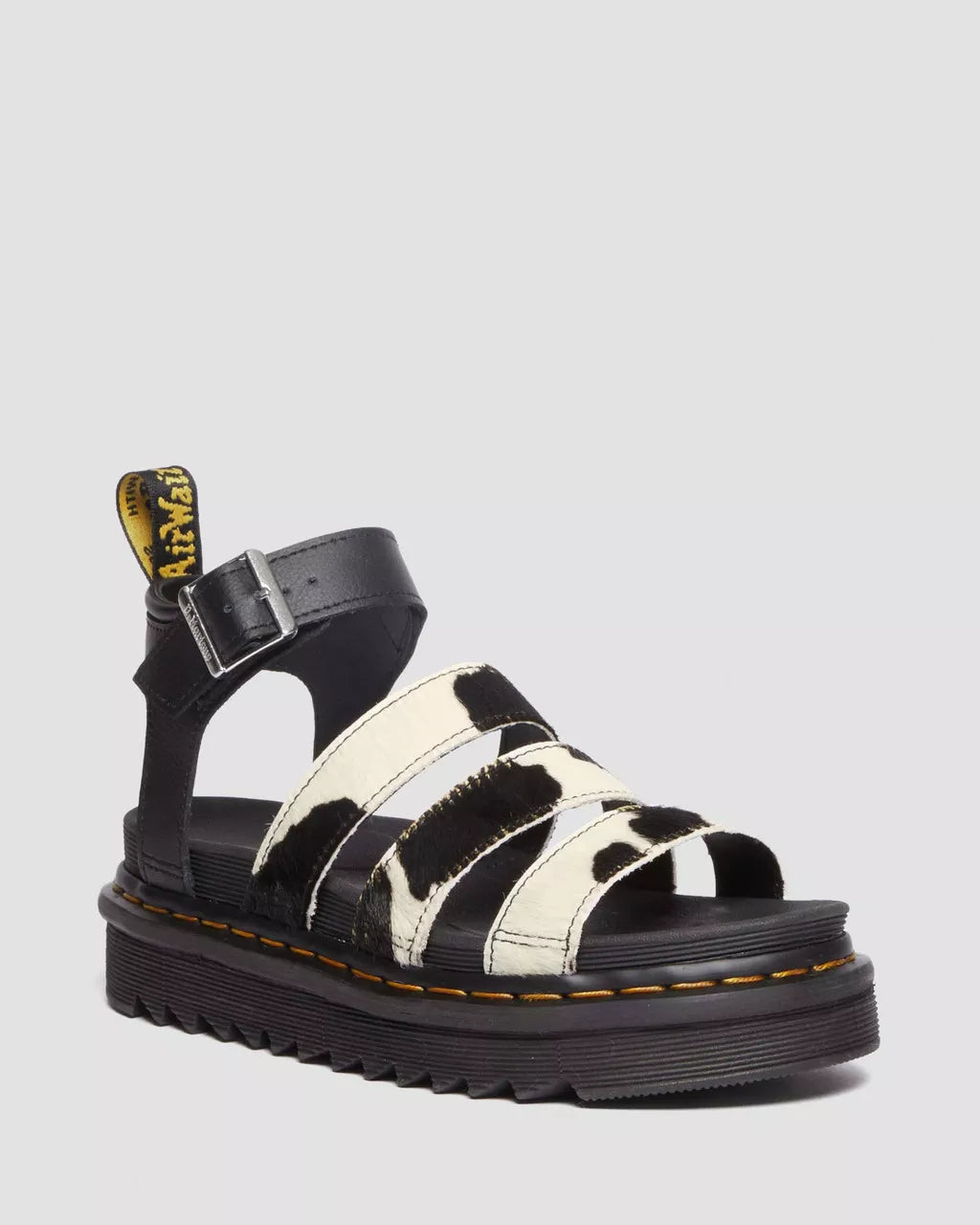 Blaire Hair-On Cow Print Sandals
