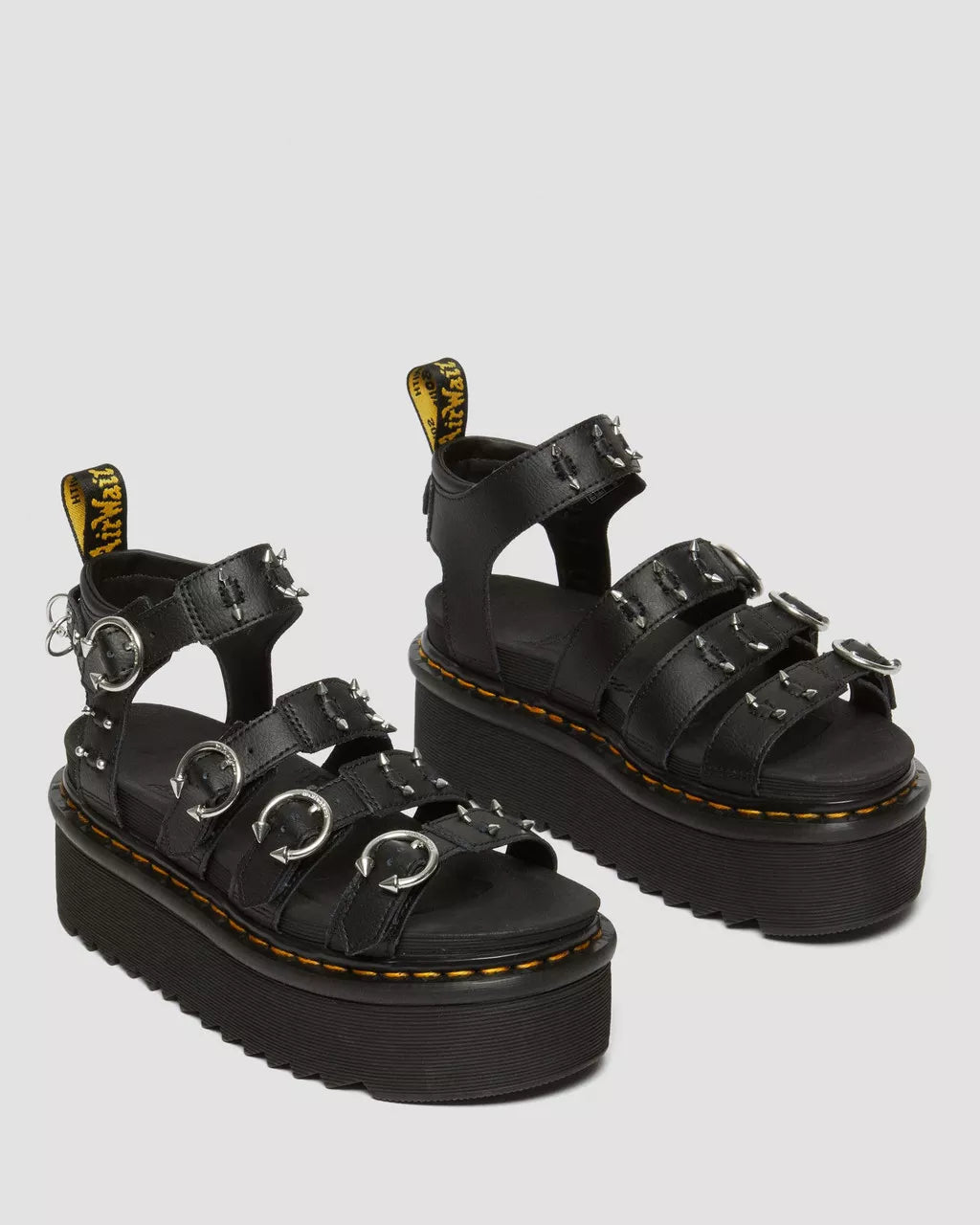DR MARTENS Blaire Piercing Leather Platform Sandals