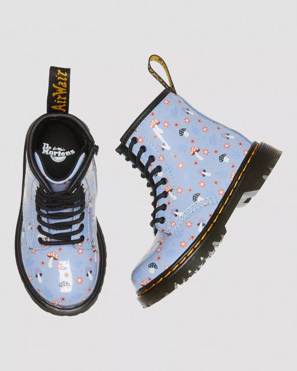 DR MARTENS Toddler 1460 Woodland Patent Leather Lace Up Boots