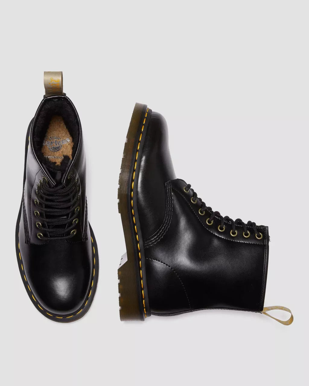 DR MARTENS Vegan 1460 Borg Lined Lace Up Boots