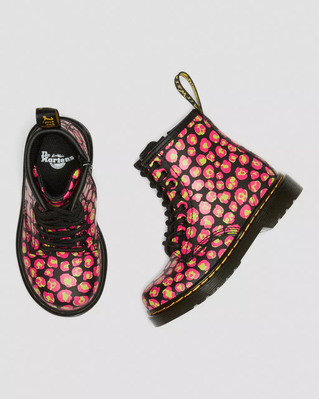 Toddler 1460 Leopard Hydro Leather Lace Up Boots