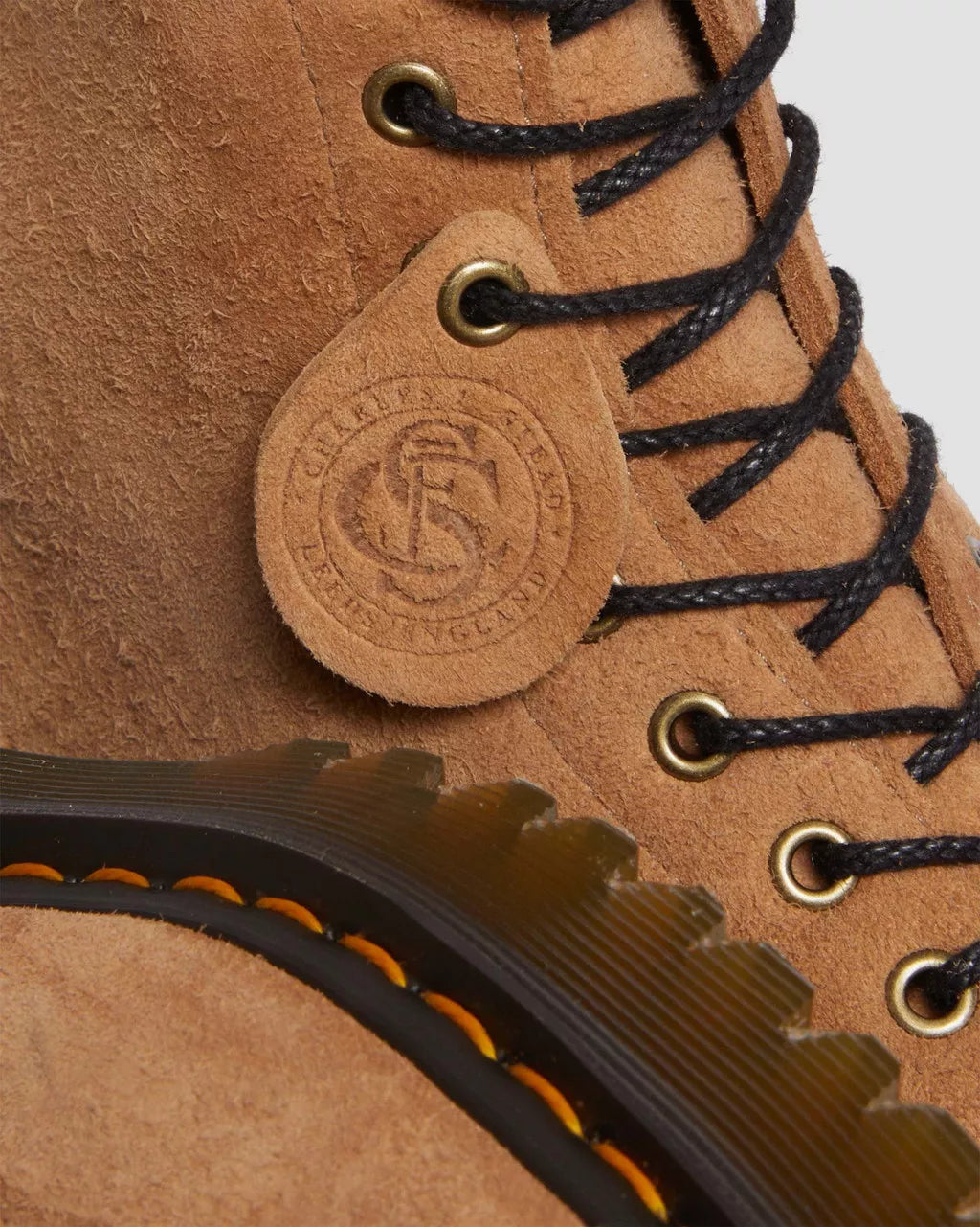 DR MARTENS 1460 Pascal Made In England Tufted Suede Lace Up boots