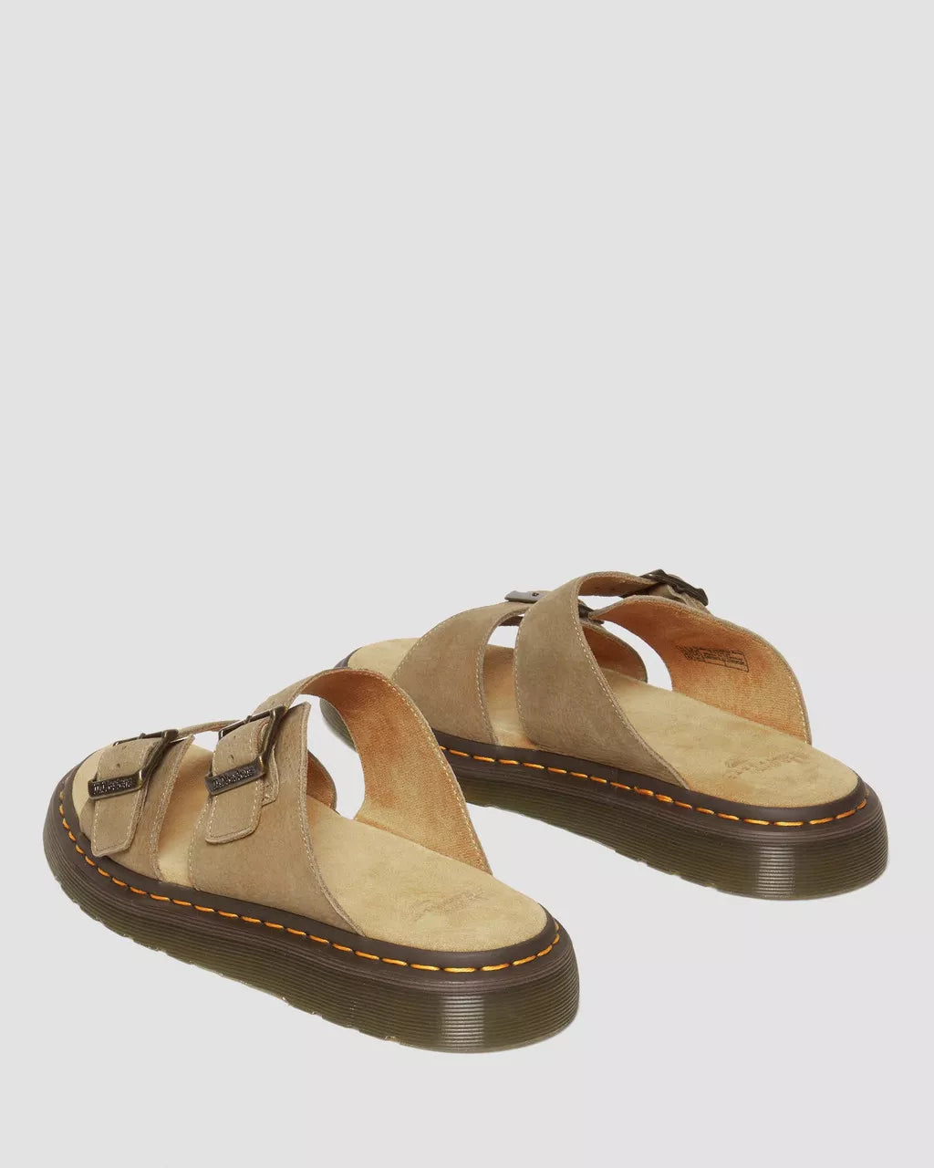 Josef Nubuck Leather Buckle Slide Sandals