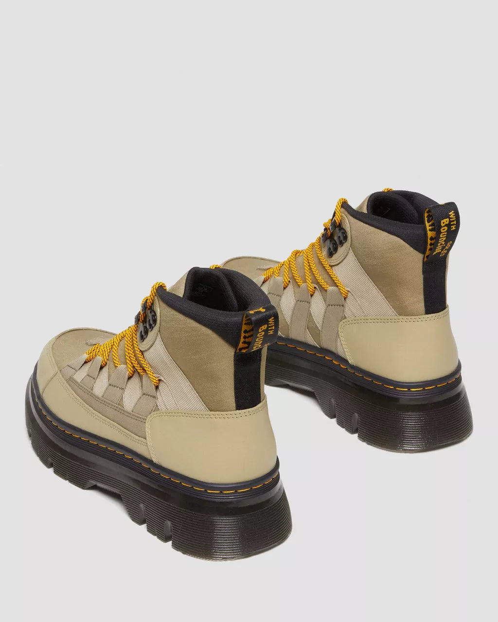 DR MARTENS Boury Nylon &amp; Leather Utility Boots