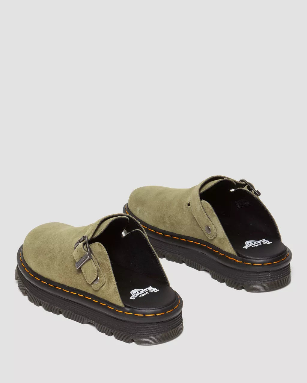 DR MARTENS Zebzag Suede Casual Slingback Platform Mules