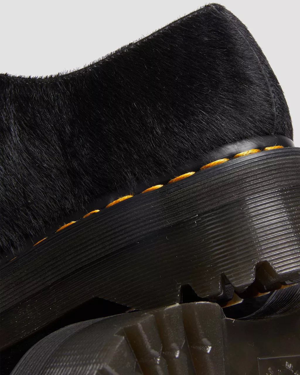 DR MARTENS 1461 Quad Hair-On Platform Shoes