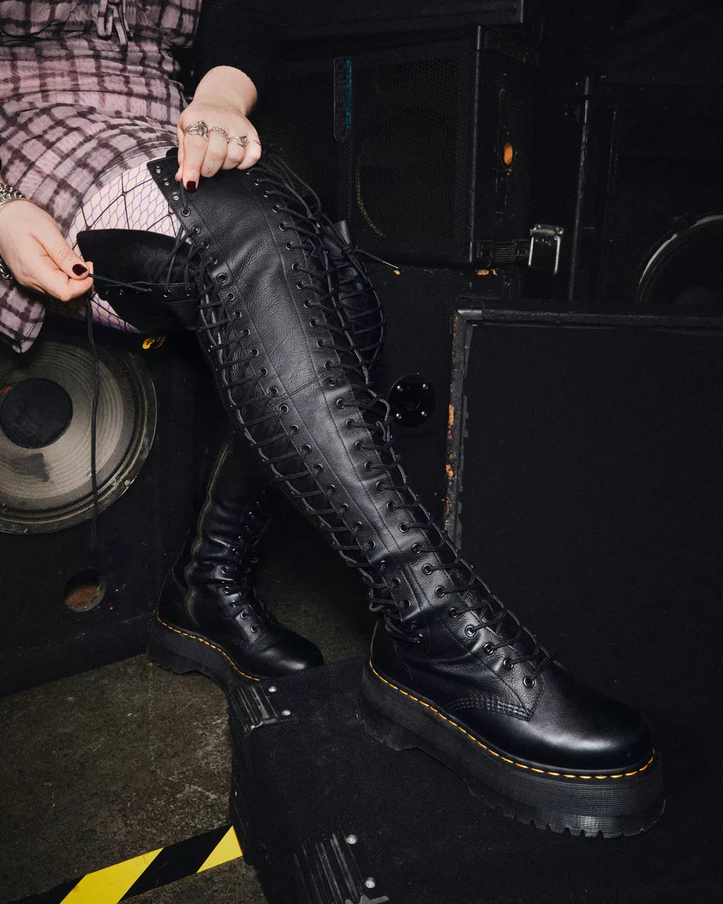 DR MARTENS Azreya Max Leather 26-Eye Platform Boots