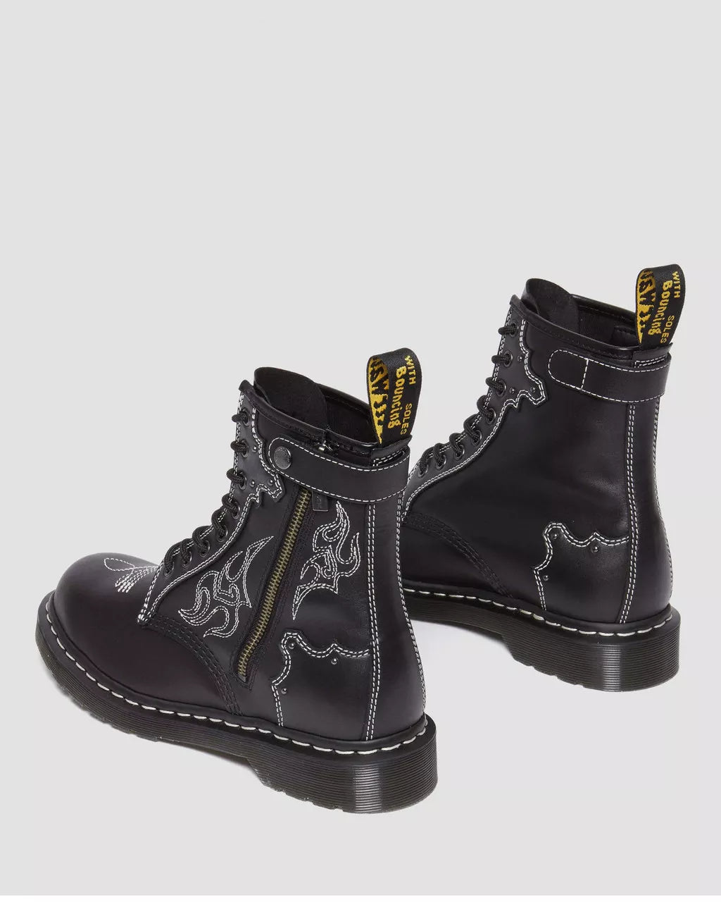 DR MARTENS 1460 Contrast Stitch Leather Lace Up Boots