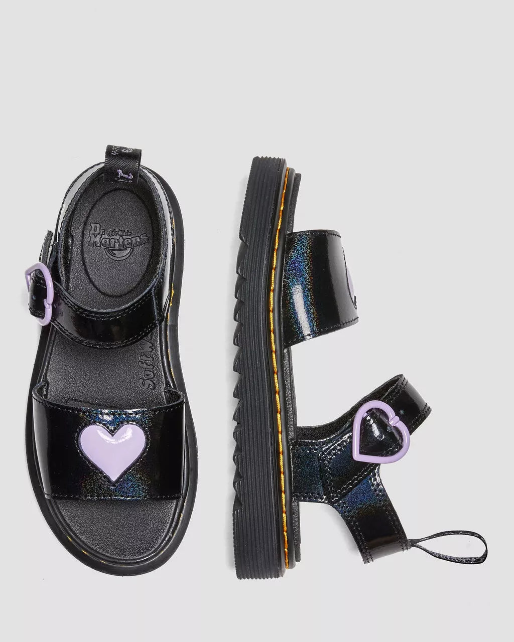 Junior Marlowe Galaxy Shimmer Heart Sandals