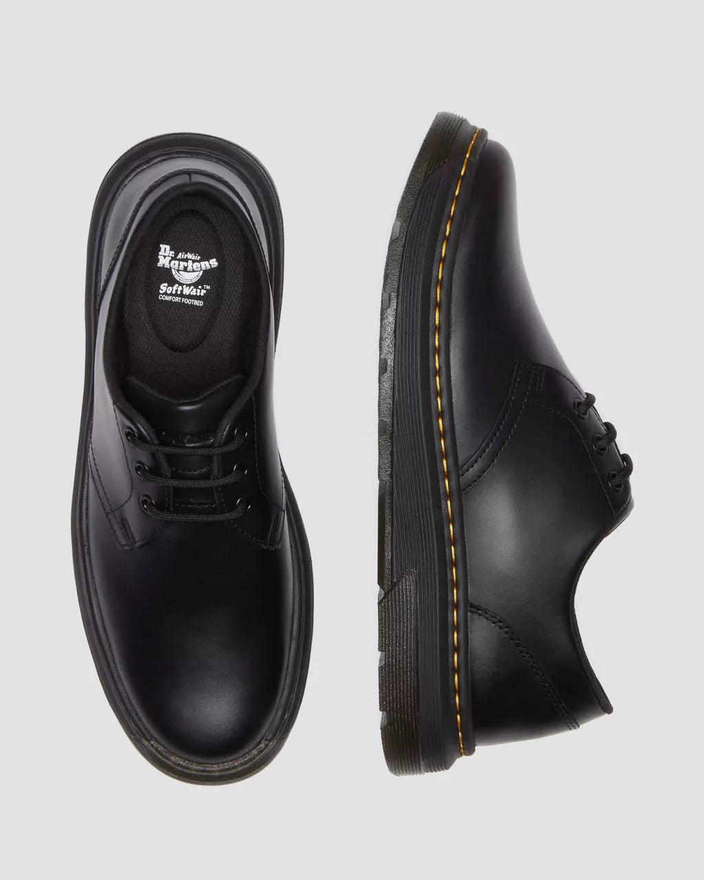 Crewson Lo Black Leather Shoes