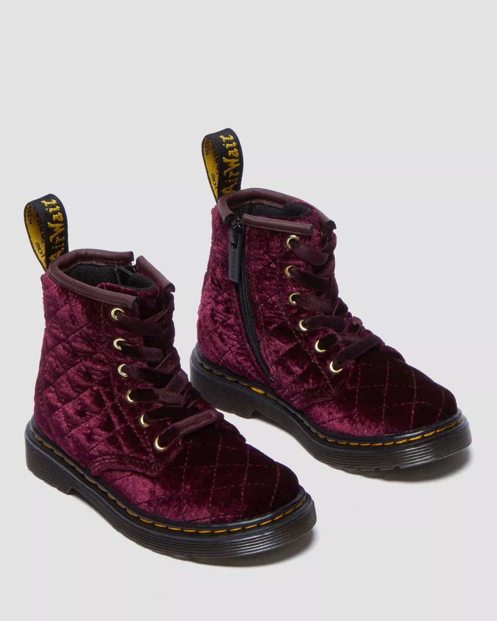 DR MARTENS Toddler 1460 Velvet Lace Up Boots