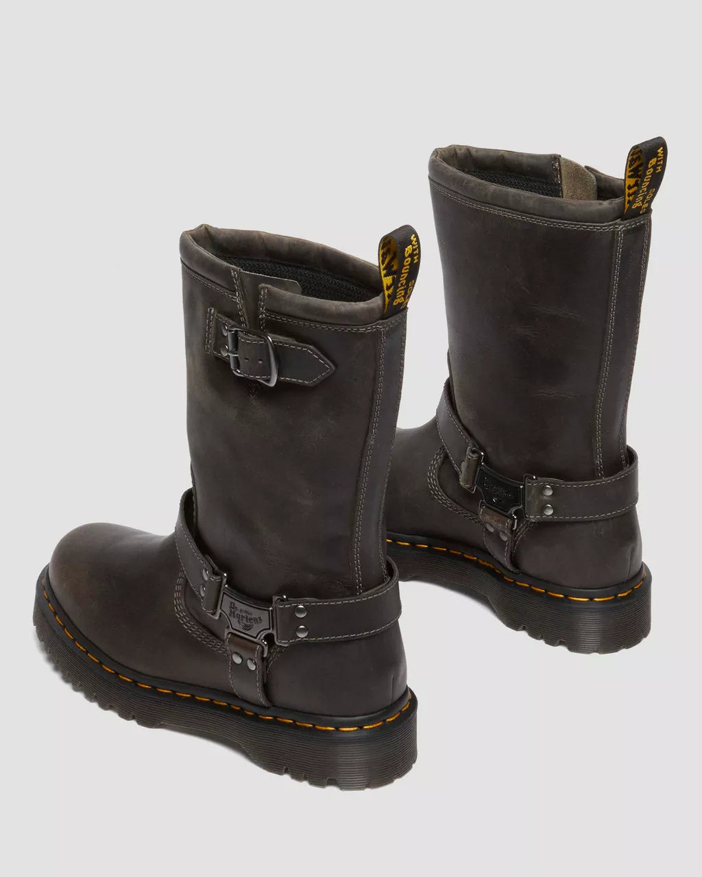Anistone Tall Leather Biker Boots