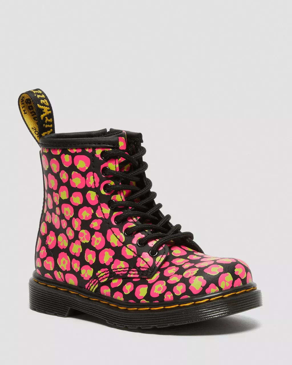 Toddler 1460 Leopard Hydro Leather Lace Up Boots