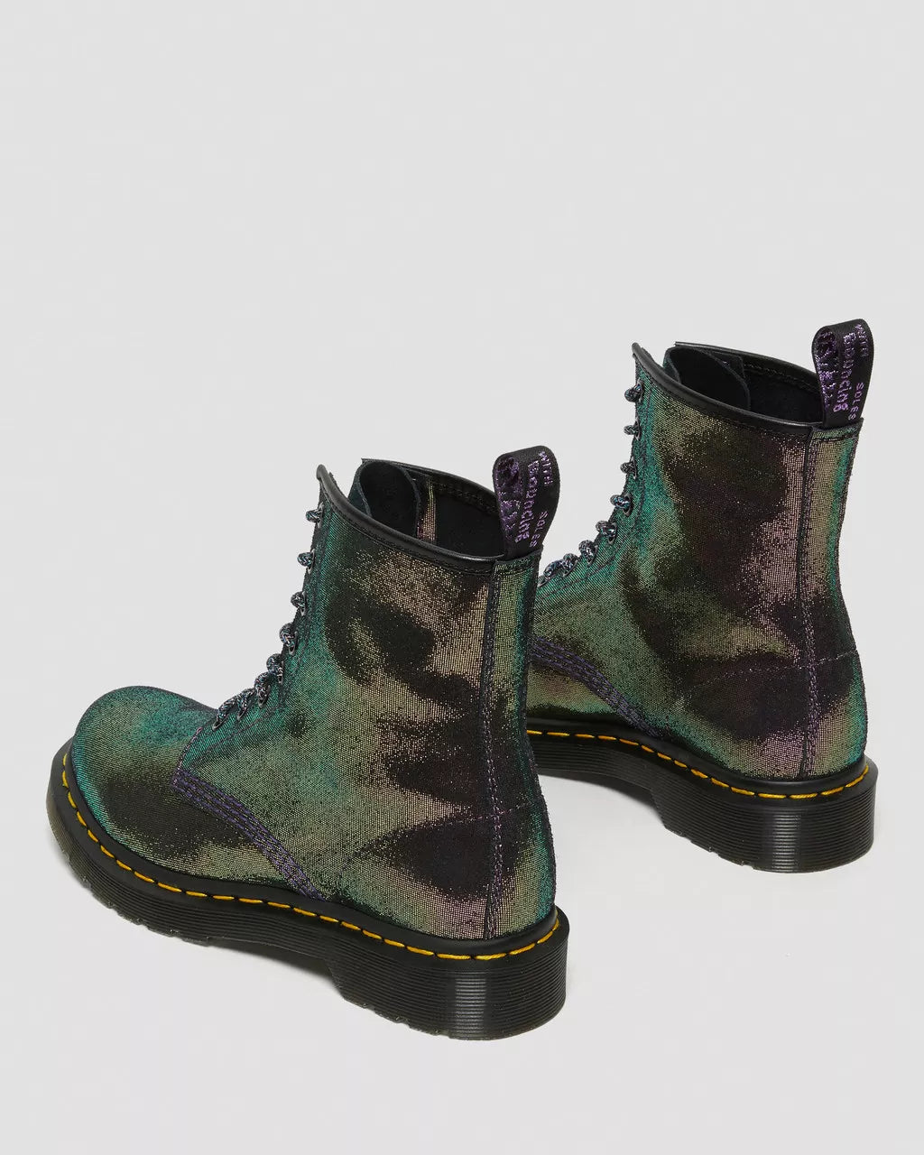 DR MARTENS 1460 Disco Iridescent Suede Lace Up Boots