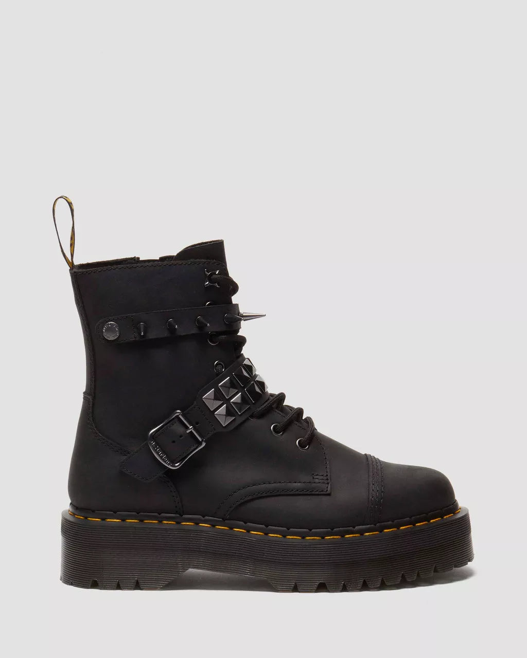 Jadon Spike Leather Platform Boots