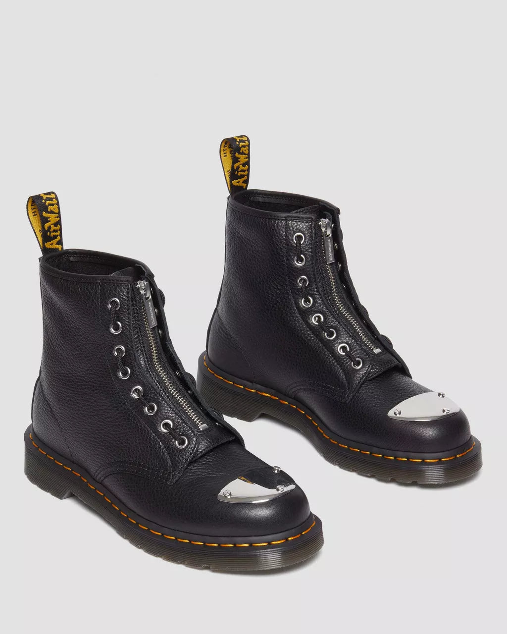 DR MARTENS 1460 Toe Plate Lunar Leather Jungle Zip Boots