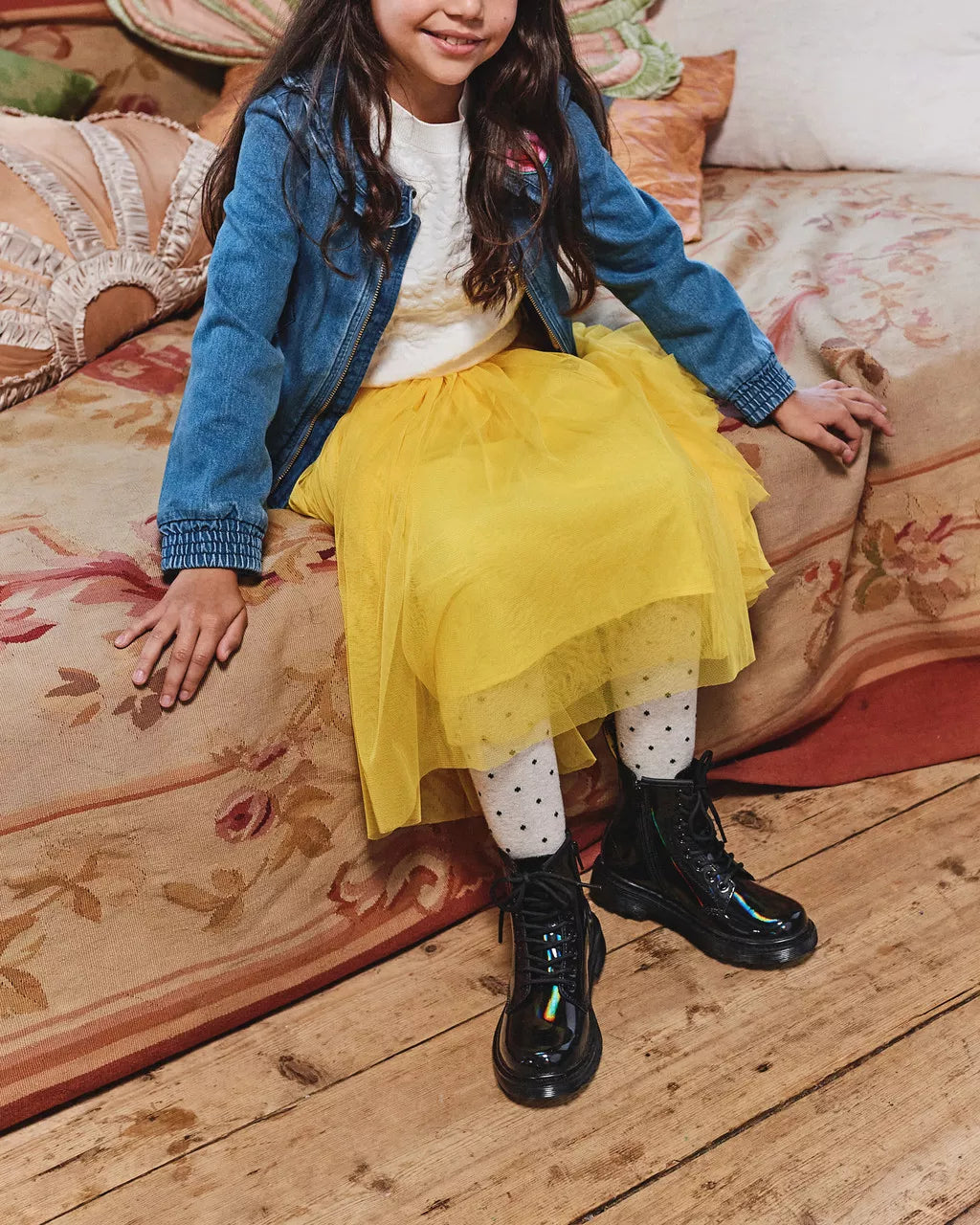 Junior 1460 Patent Leather Lace Up Boots