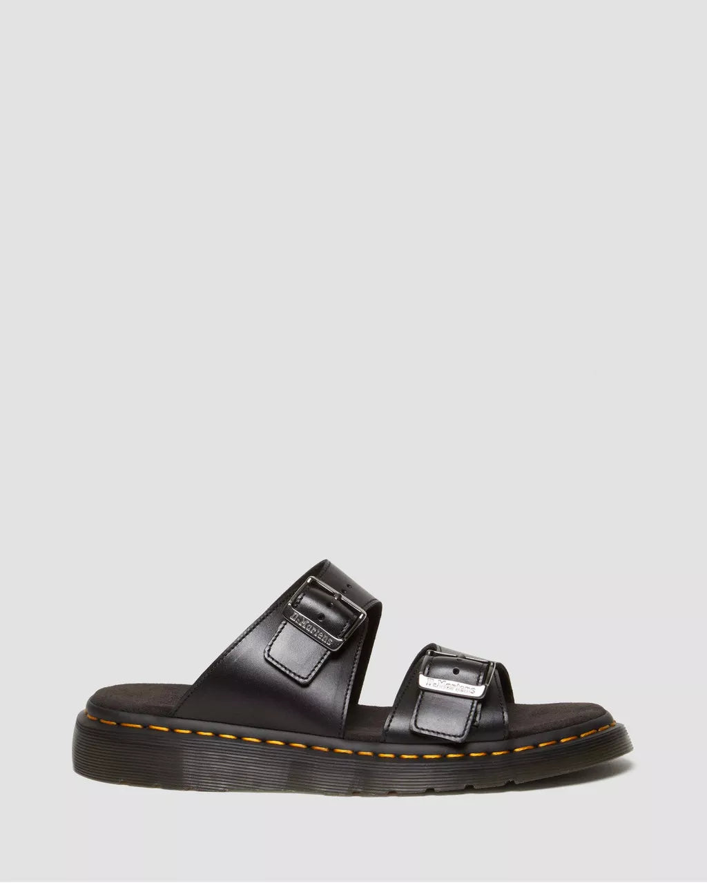 Josef Leather Buckle Slide Sandals