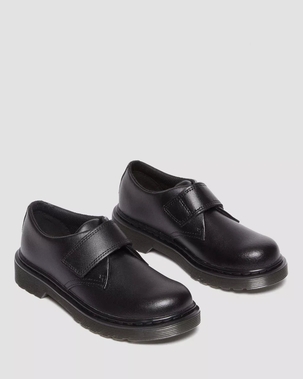 DR MARTENS Junior Kamron Leather Strap Velcro Oxford Shoes