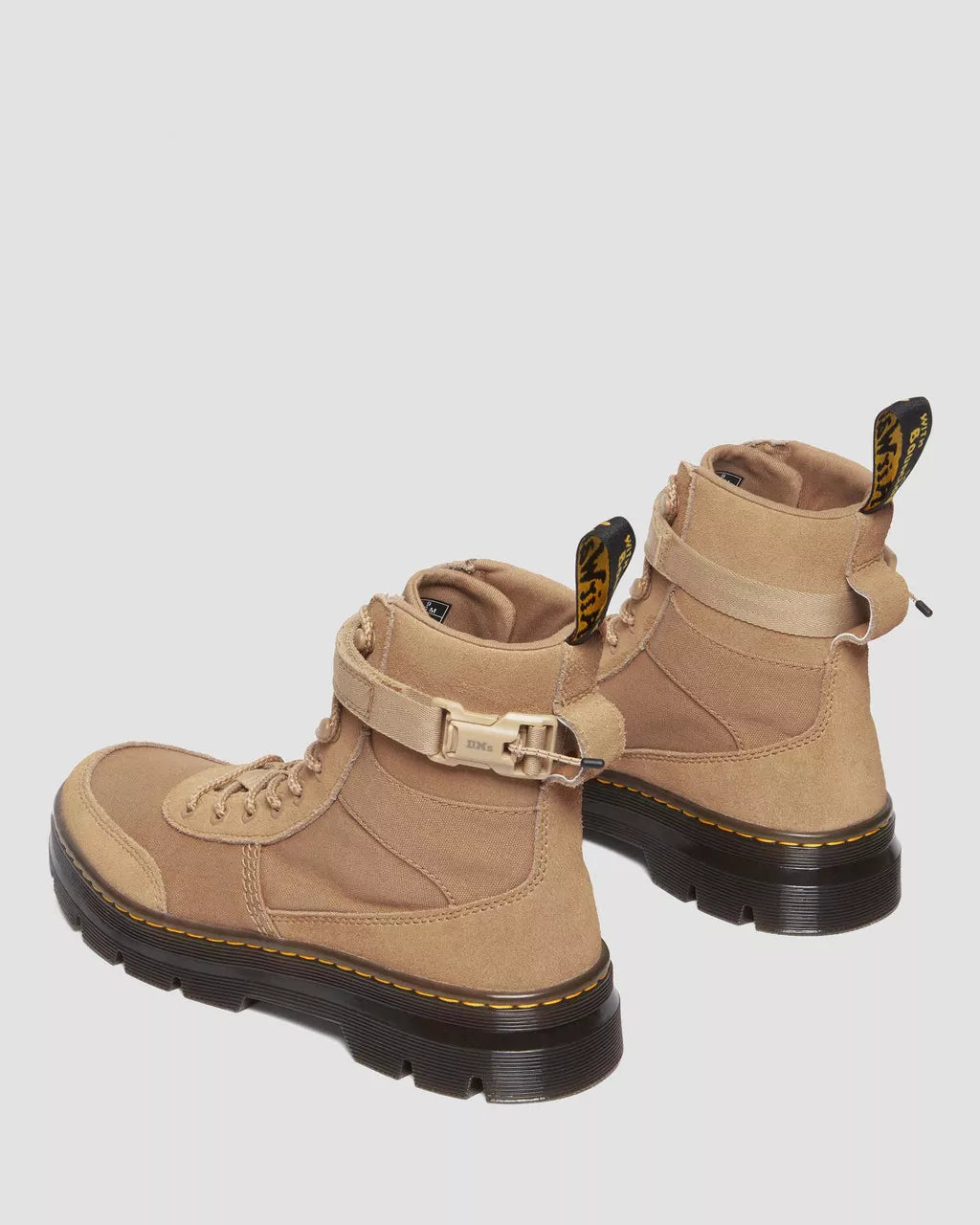 DR MARTENS Combs Tech Canvas &amp; Suede Utility Boots