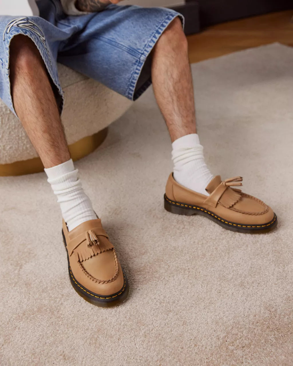 DR MARTENS Adrian Carrara Leather Tassel Loafers