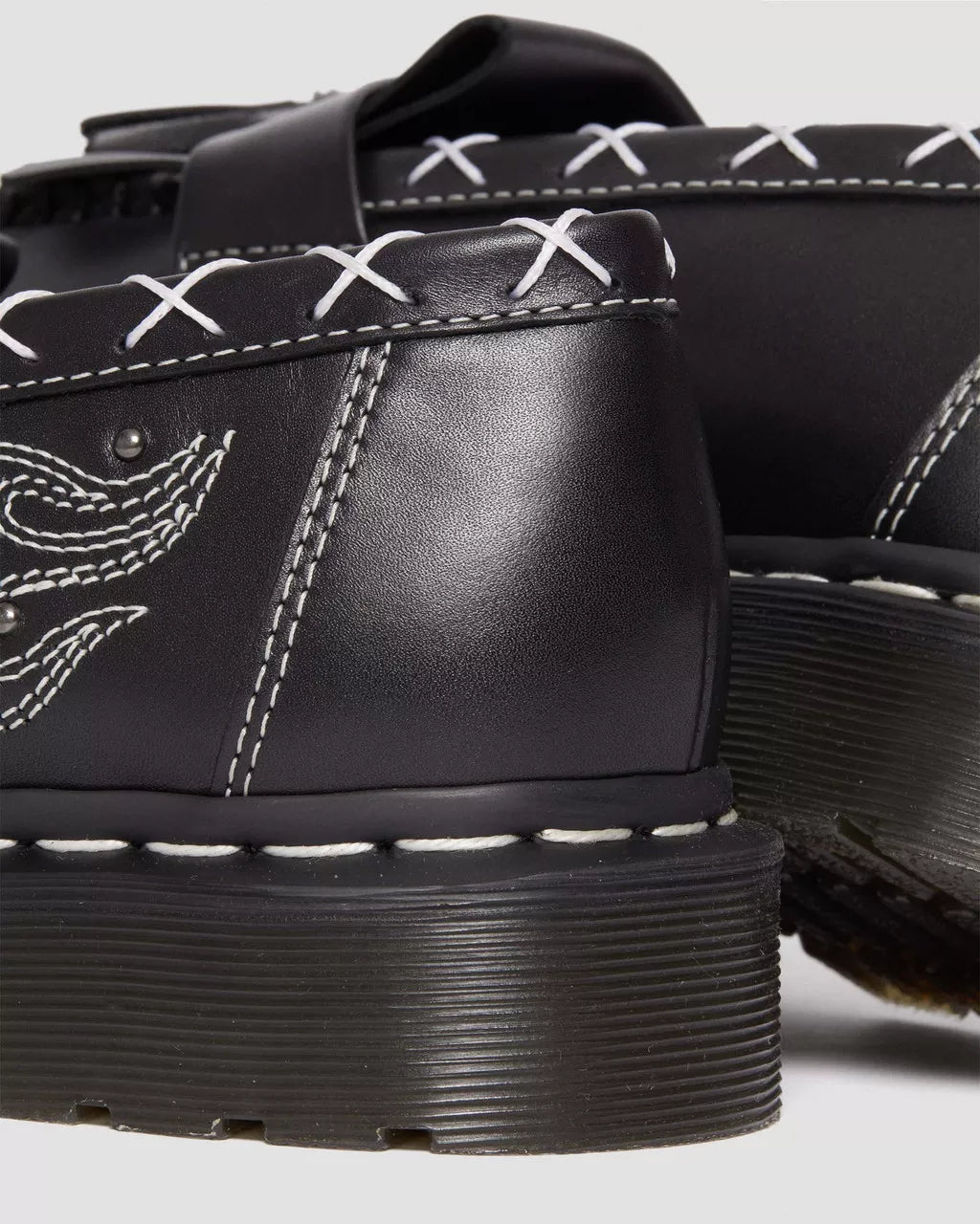 DR MARTENS Adrian Contrast Stitch Leather Tassel Loafers